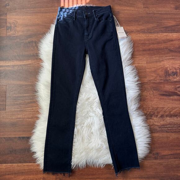 MOTHER Women's Straight Leg Jeans - Deep Blue - Picture 2 of 8